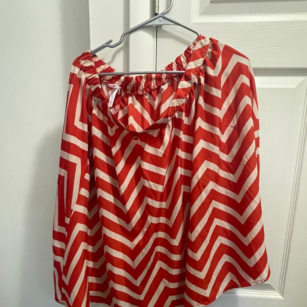 Orange and Cream Skirt / Size: XL